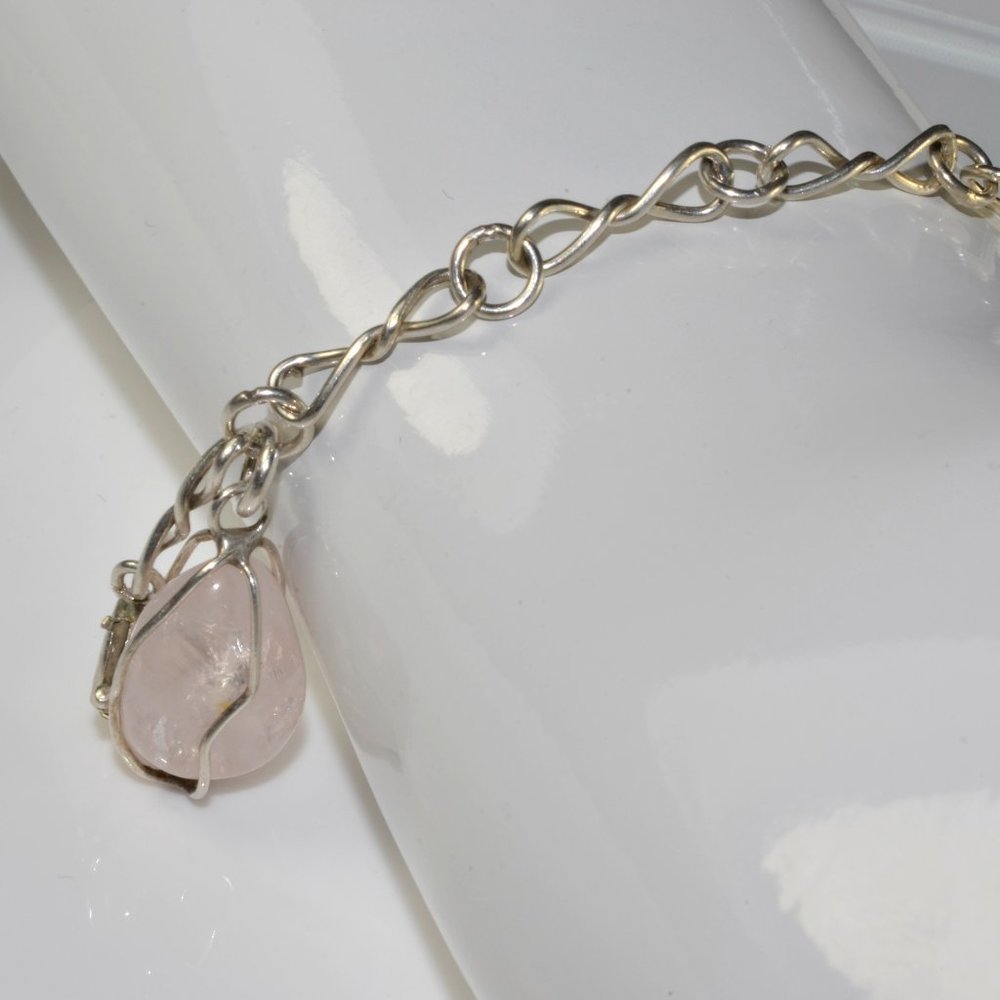 Handmade Sterling Silver and Gemstones Bracelet